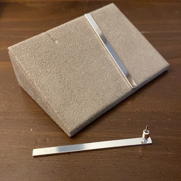 925 silver bar earrings - Picture 3 of 3